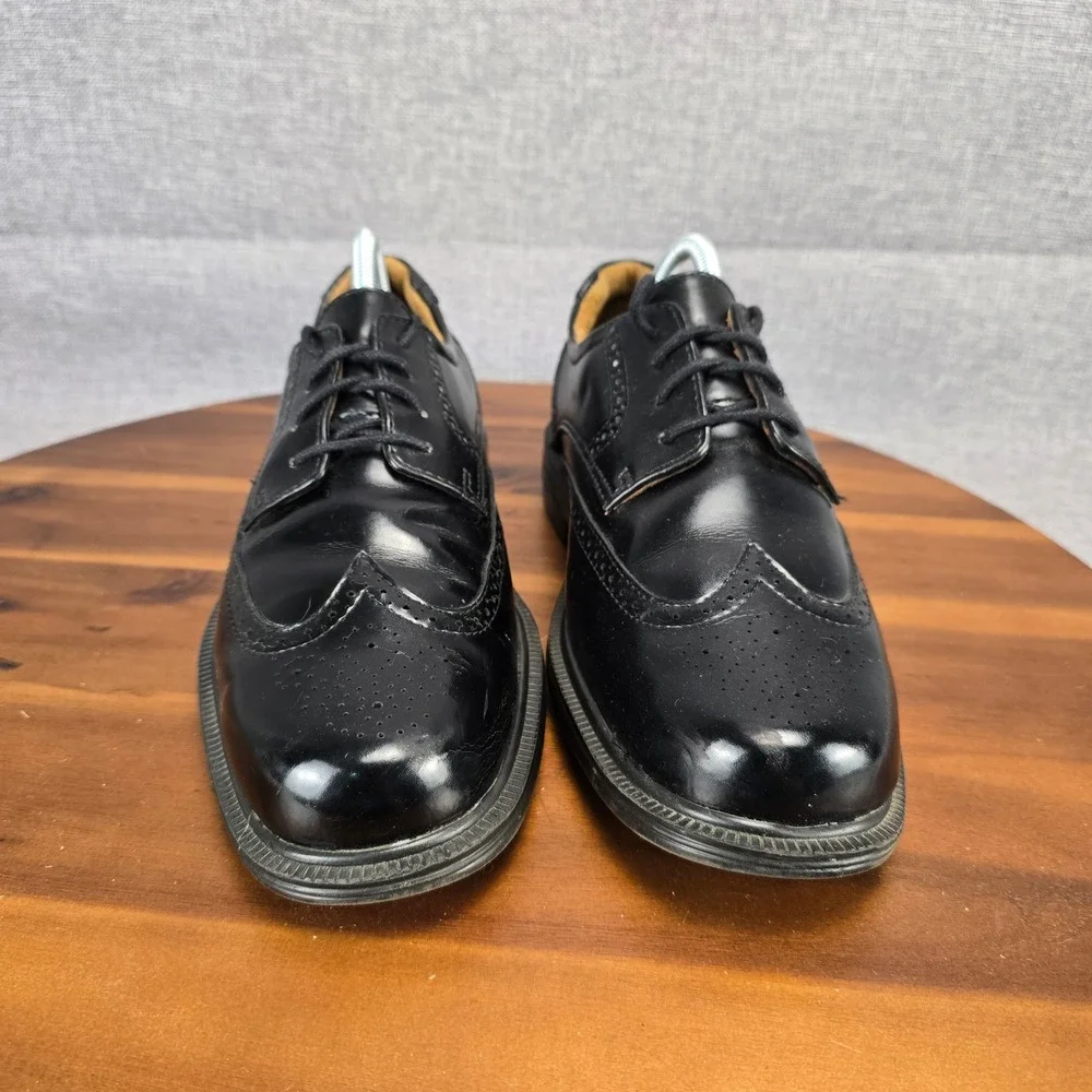 Croft & Barrow Mens Hoffman Black Leather Wingtip Oxford Dress Shoes‎ Size 8 M